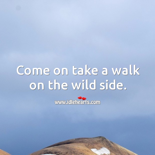 Come on take a walk on the wild side. Image