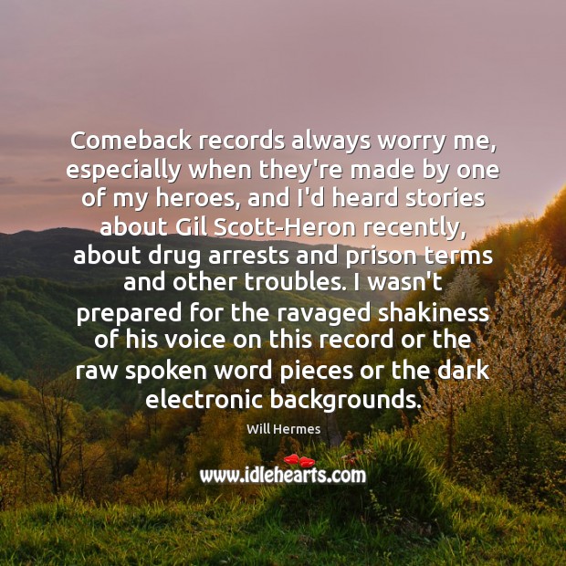 Comeback records always worry me, especially when they’re made by one of 