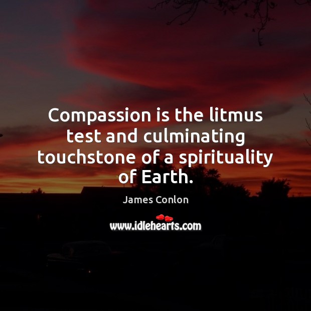 Compassion is the litmus test and culminating touchstone of a spirituality of Earth. Image