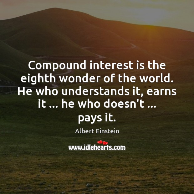 Compound interest is the eighth wonder of the world. He who understands Image
