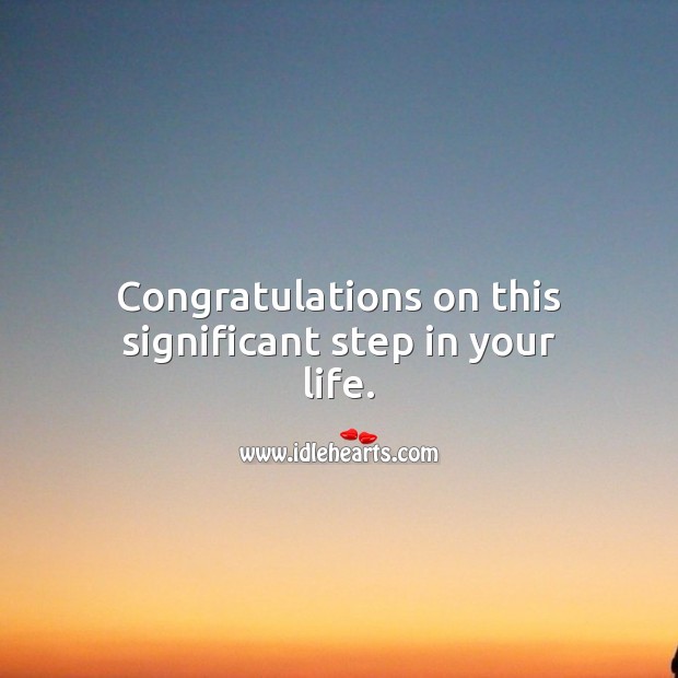 Congratulations on this significant step in your life. Image