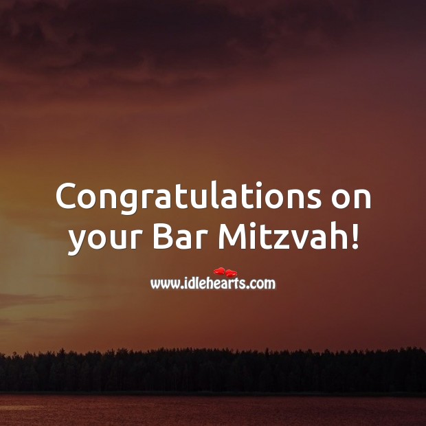 Congratulations on your Bar Mitzvah! Image