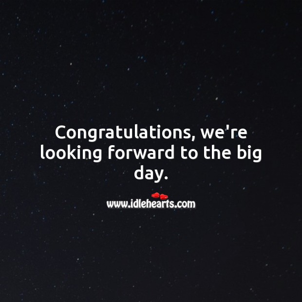 Congratulations, we’re looking forward to the big day. Baby Shower Messages Image