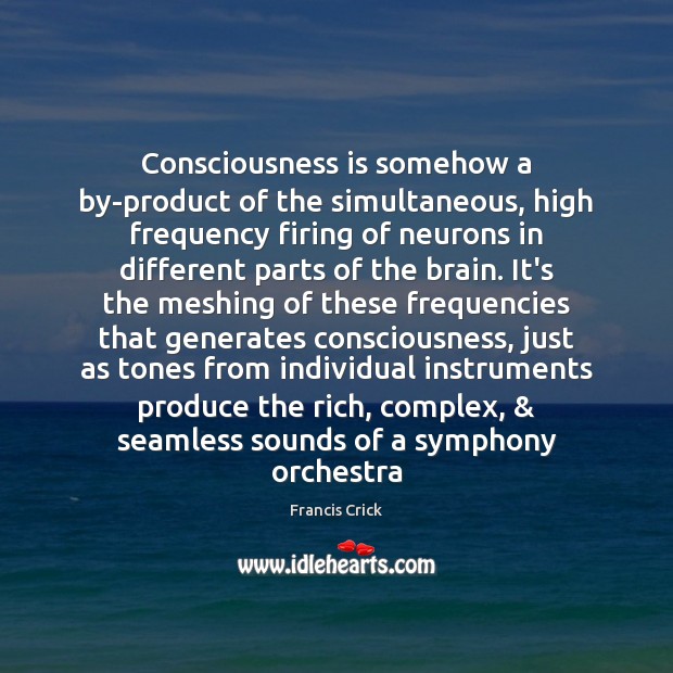 Consciousness is somehow a by-product of the simultaneous, high frequency firing of Image