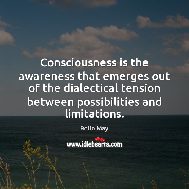 Consciousness is the awareness that emerges out of the dialectical tension between Image