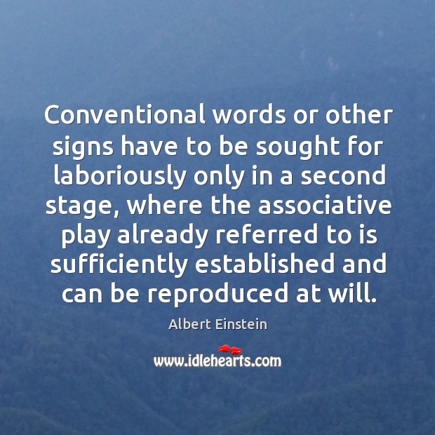 Conventional words or other signs have to be sought for laboriously only Image