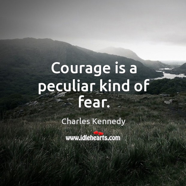 Courage is a peculiar kind of fear. Image