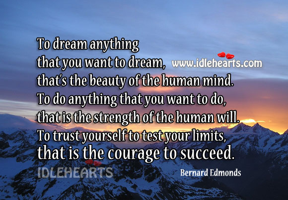 You need courage to succeed in life Dream Quotes Image