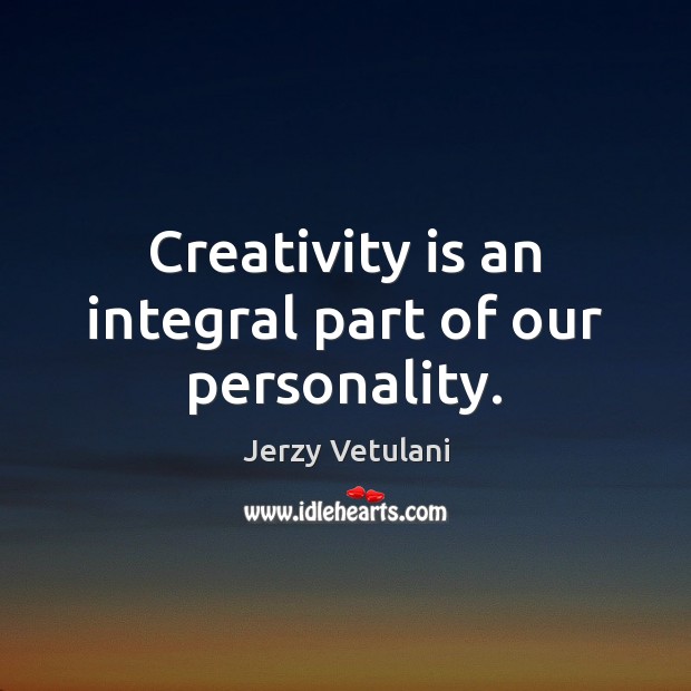 Creativity is an integral part of our personality. Image