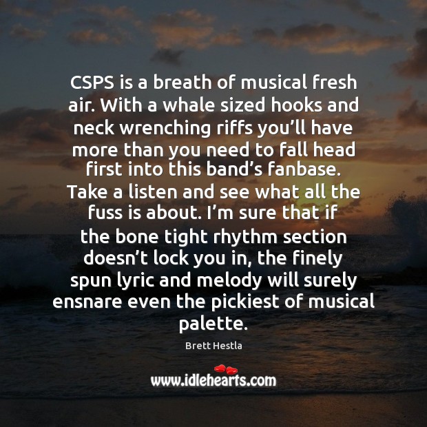 CSPS is a breath of musical fresh air. With a whale sized Image