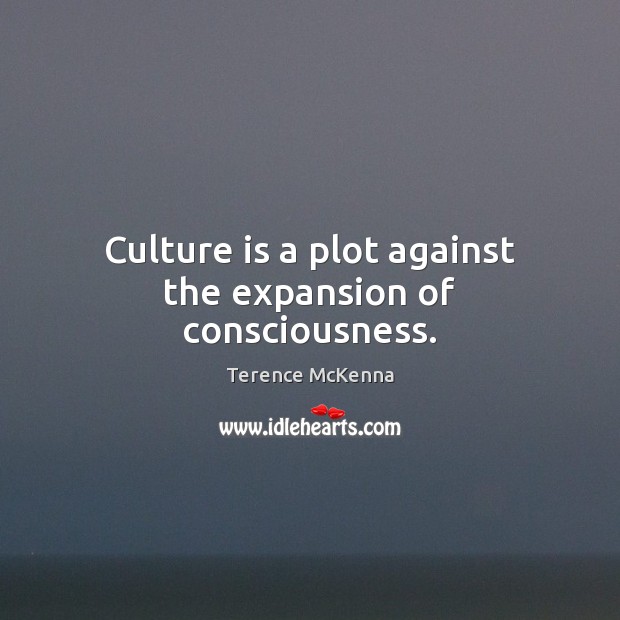 Culture is a plot against the expansion of consciousness. Image