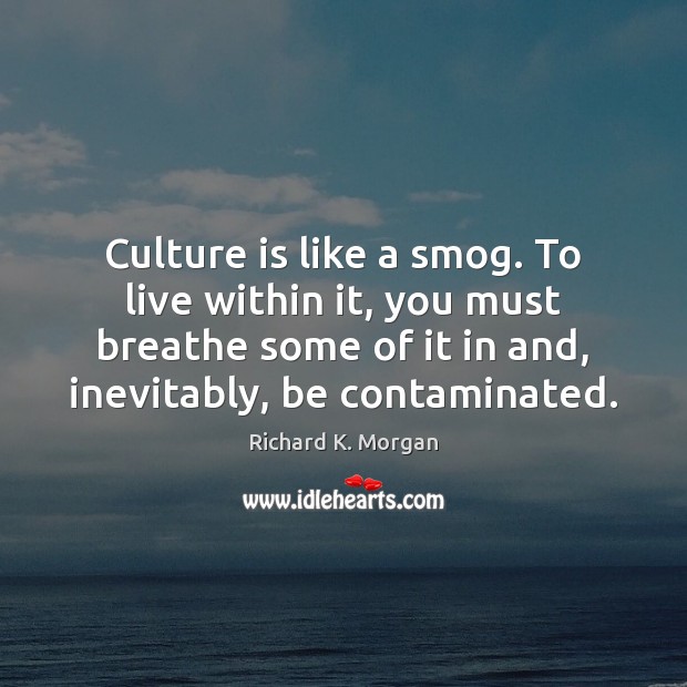 Culture is like a smog. To live within it, you must breathe Image