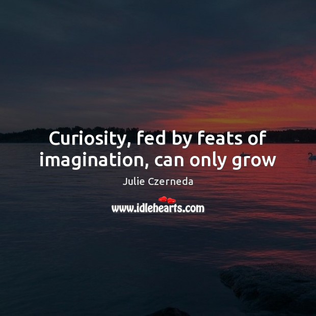 Curiosity, fed by feats of imagination, can only grow Image