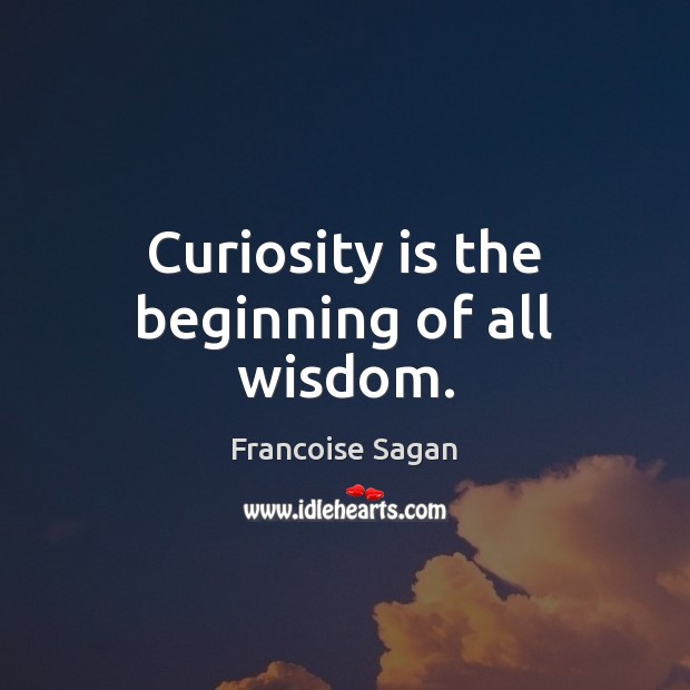 Curiosity is the beginning of all wisdom. Image