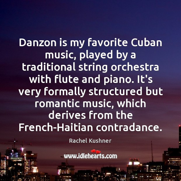 Danzon is my favorite Cuban music, played by a traditional string orchestra Image