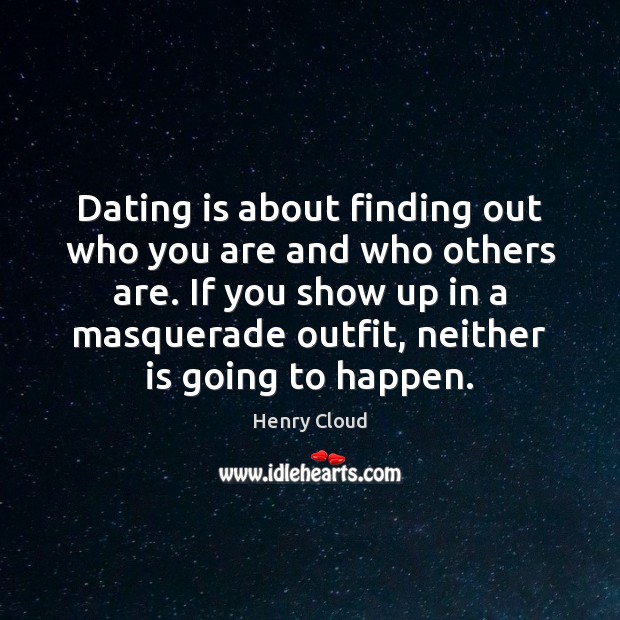 Dating is about finding out who you are and who others are. Henry Cloud Picture Quote