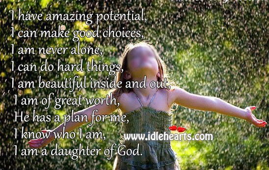 I am a daughter of God Image