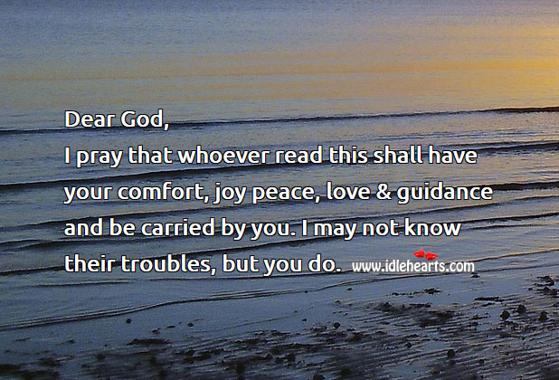 Dear God, I pray that whoever read this Prayer Quotes Image