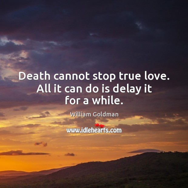 Death cannot stop true love. All it can do is delay it for a while. True Love Quotes Image