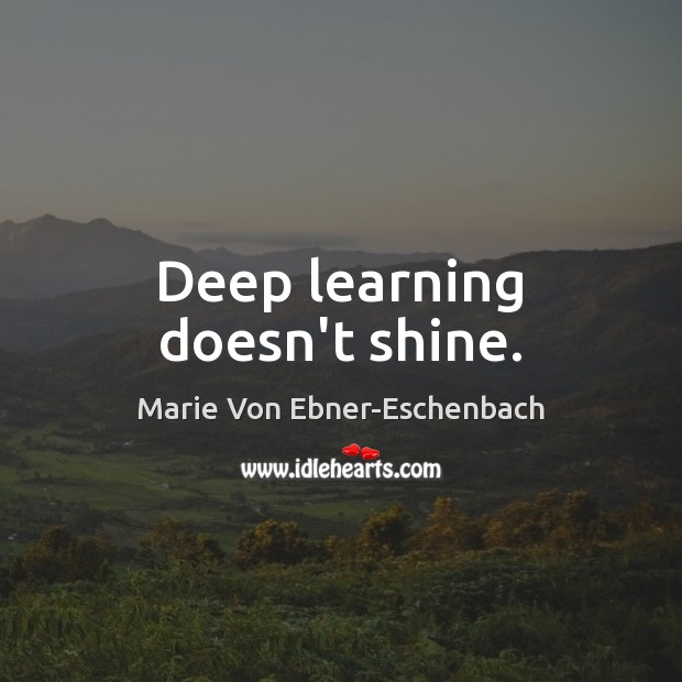 Deep learning doesn’t shine. Image