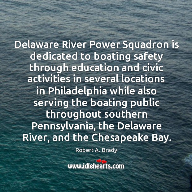 Delaware river power squadron is dedicated to boating safety through education and Image