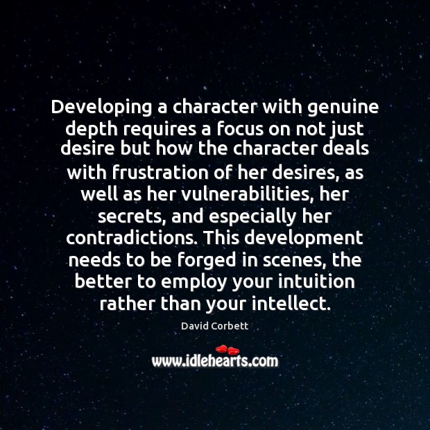 Developing a character with genuine depth requires a focus on not just Image