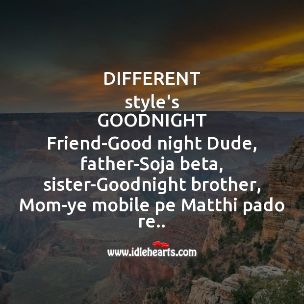Different style’s goodnight Image