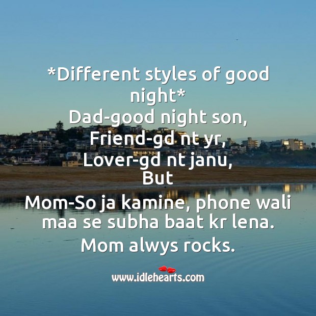 Different styles Good Night Quotes Image