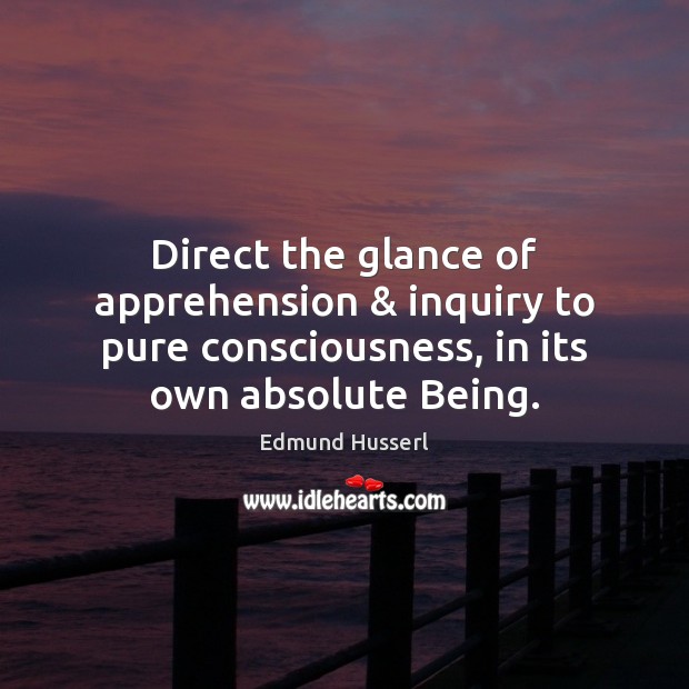Direct the glance of apprehension & inquiry to pure consciousness, in its own Image