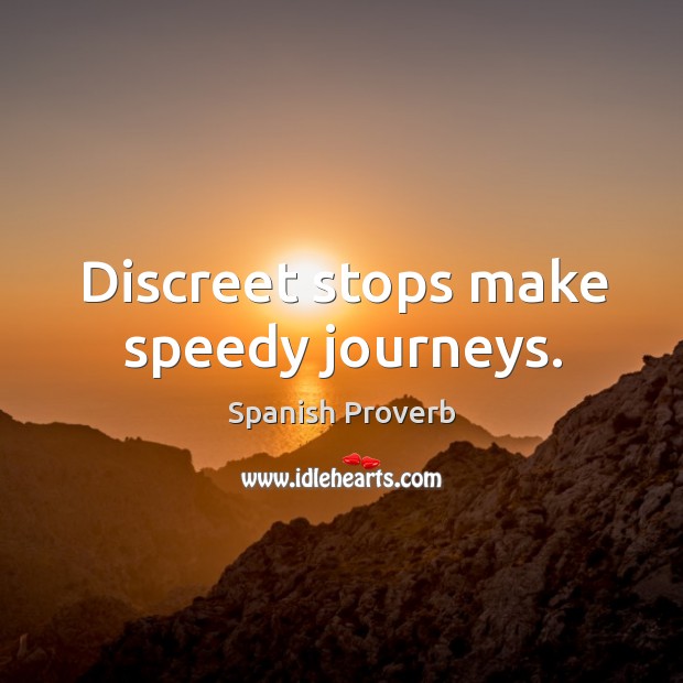 Discreet stops make speedy journeys. Image