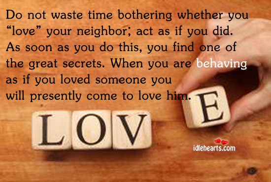 Do not waste time bothering whether you “love” Image