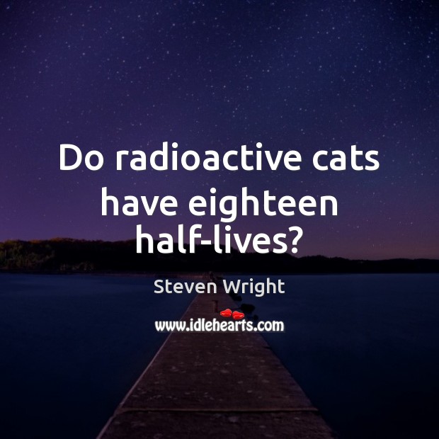 Do radioactive cats have eighteen half-lives? Image