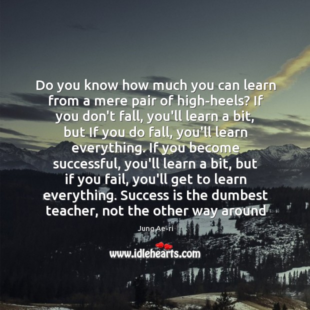 Do you know how much you can learn from a mere pair Success Quotes Image