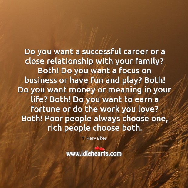 Do you want a successful career or a close relationship with your Image