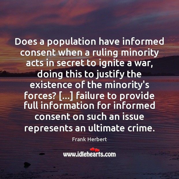 Does a population have informed consent when a ruling minority acts in Image