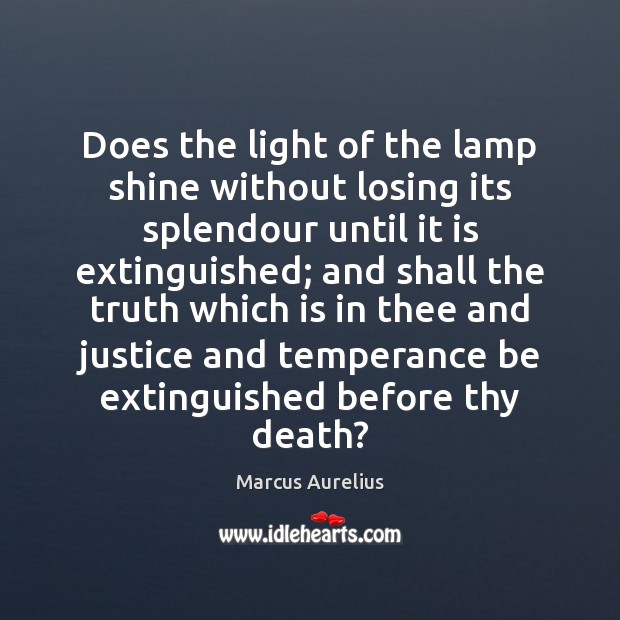 Does the light of the lamp shine without losing its splendour until Image
