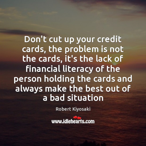 Don’t cut up your credit cards, the problem is not the cards, Image