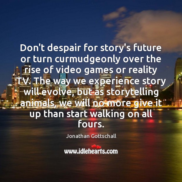 Don’t despair for story’s future or turn curmudgeonly over the rise of Image