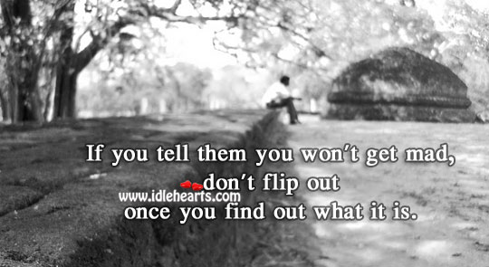 Don’t flip out once you find out what it is. Relationship Advice Image