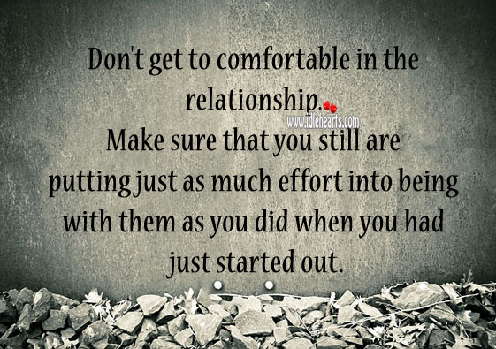 Always put your effort into relationship. Relationship Tips Image