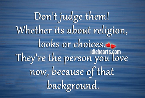 Don’t judge them! Relationship Advice Image