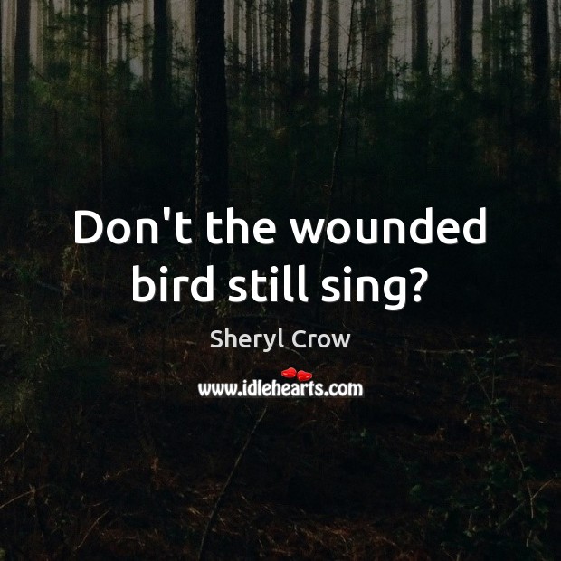 Don’t the wounded bird still sing? Sheryl Crow Picture Quote
