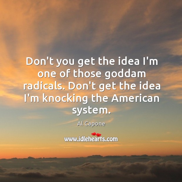 Don’t you get the idea I’m one of those Goddam radicals. Don’t Image