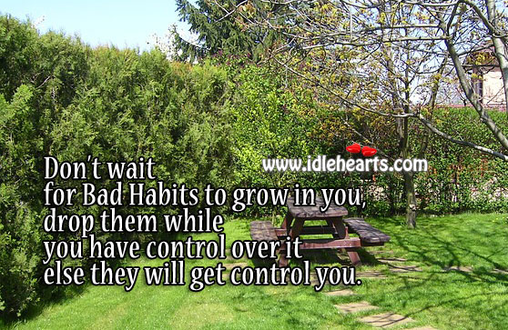 Drop the bad habits while you have control over them Moral Stories Image