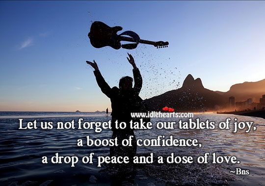 A drop of peace and a dose of love. Good Morning Quotes Image