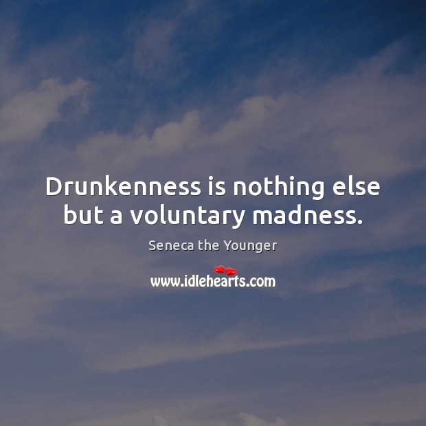 Drunkenness is nothing else but a voluntary madness. Image