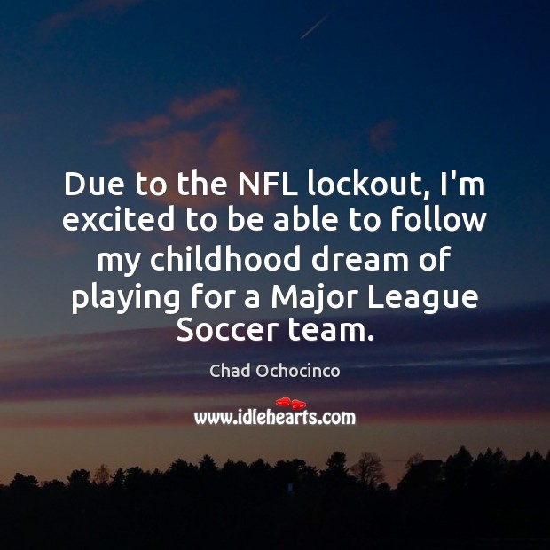 Due to the NFL lockout, I’m excited to be able to follow Image