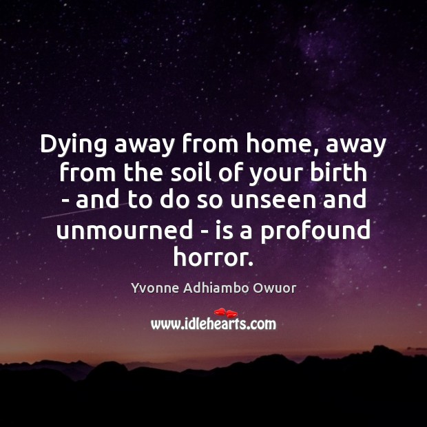 Dying away from home, away from the soil of your birth – Image