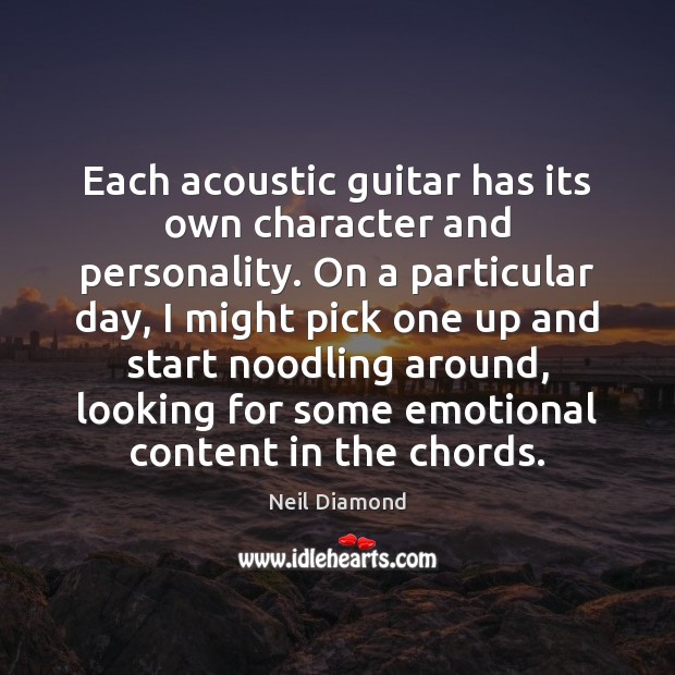 Each acoustic guitar has its own character and personality. On a particular Image