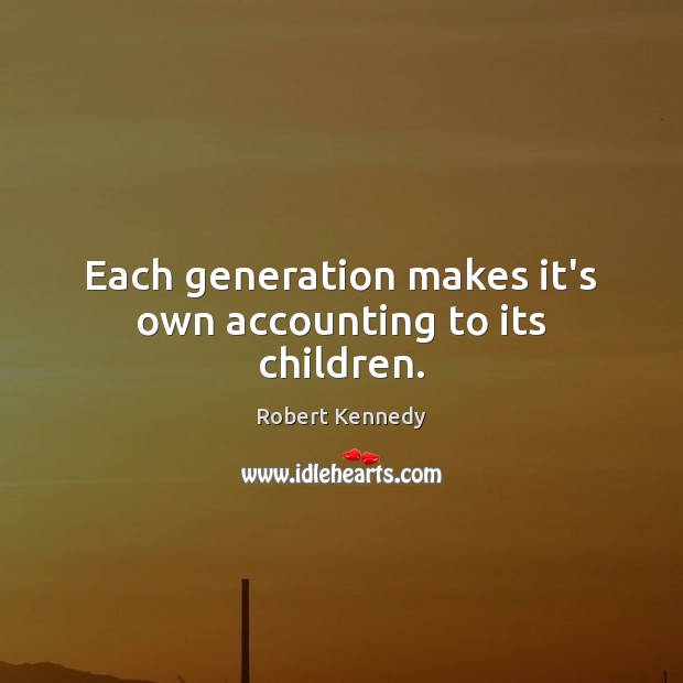 Each generation makes it’s own accounting to its children. Image